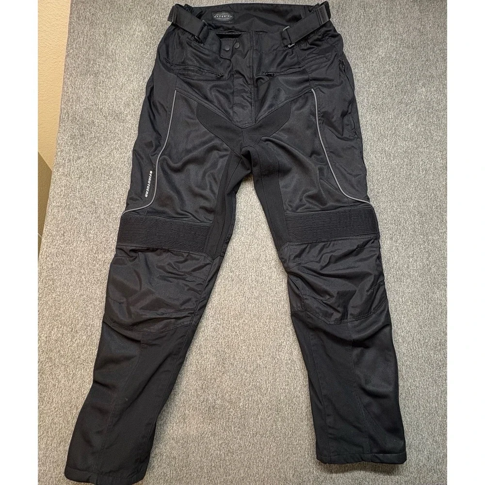 FirstGear Hypertex Black Waterproof Breathable Motorcycle Riding Pants Men's 38T